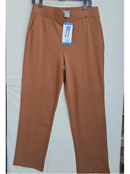 Matty M Pants - Matty M Chocolate Brown Women's Trousers Slim Tapered Leg Size Large